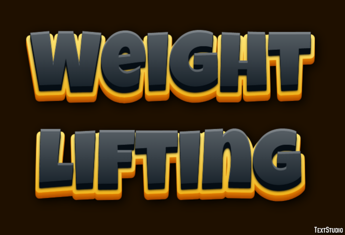 Weight Lifting Text Effect