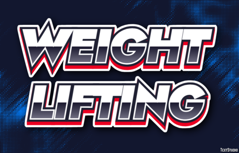 Weight Lifting Text Effect