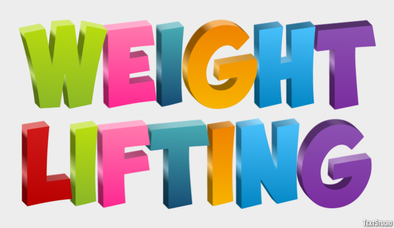 Weight Lifting Text Effect