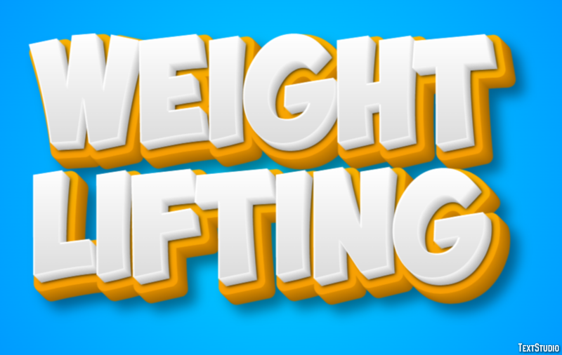 Weight Lifting Text Effect