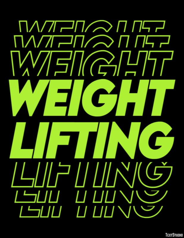 Weight Lifting Text Effect