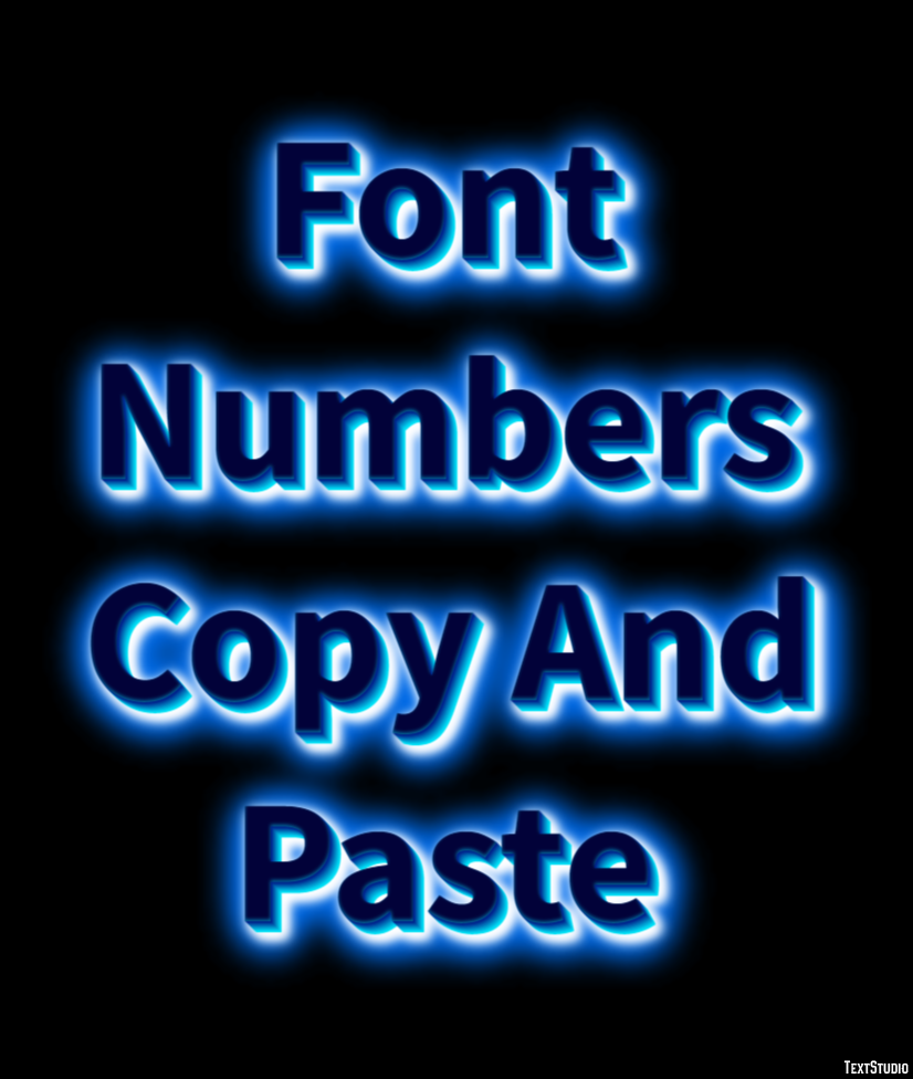 Font Numbers Copy And Paste Efekt tekstowy