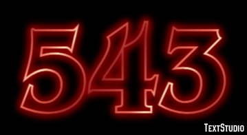 543 Эффект текста