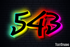 543 Эффект текста