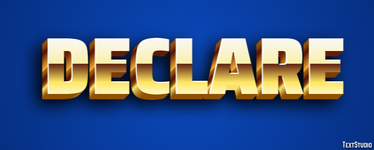 Declare Text Effect