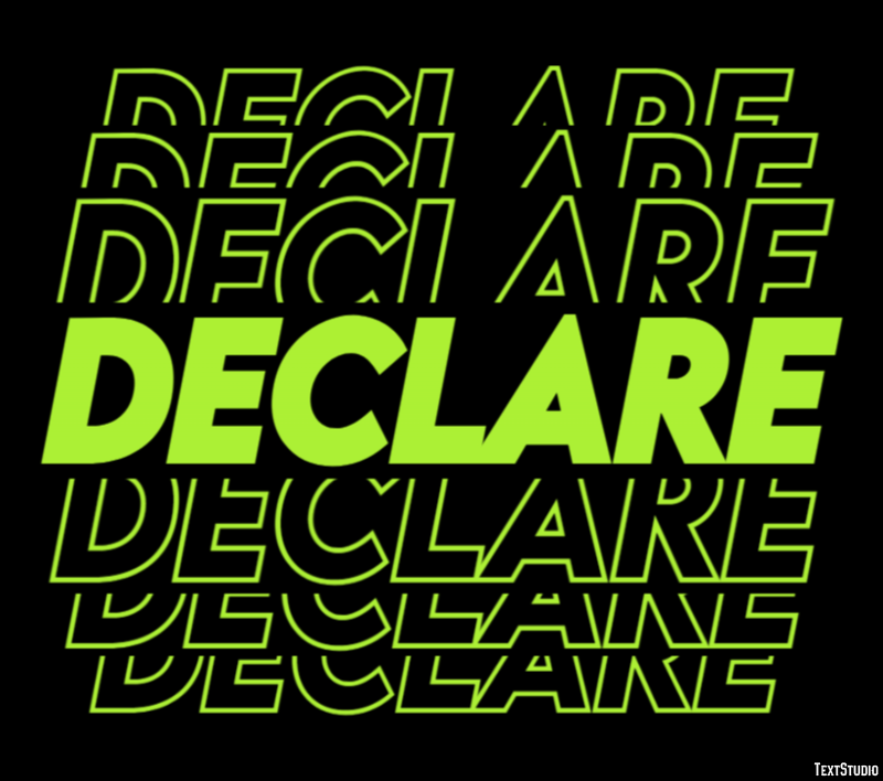 Declare Text Effect