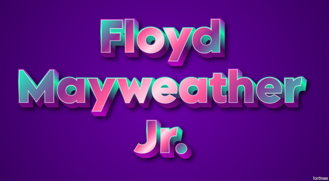 Floyd Mayweather Jr. Efeito de texto