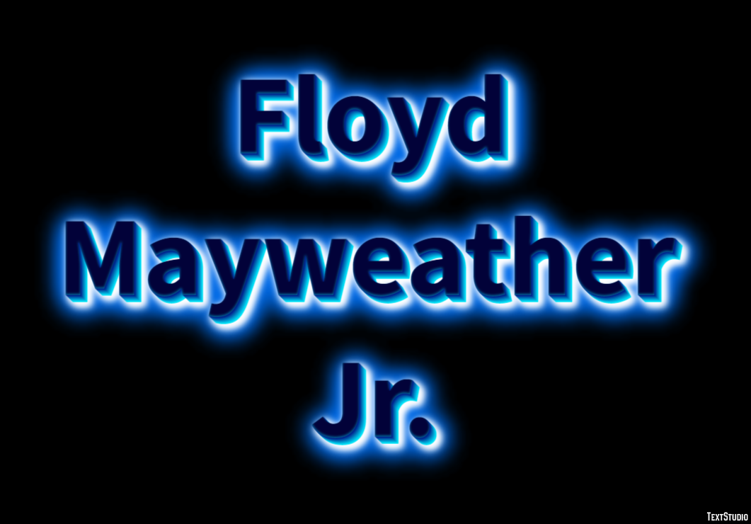Floyd Mayweather Jr. Efeito de texto