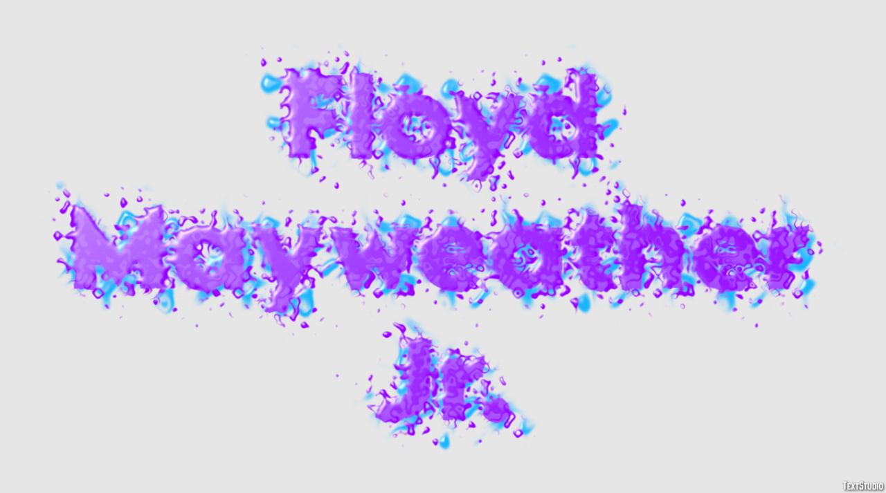 Floyd Mayweather Jr. Efeito de texto