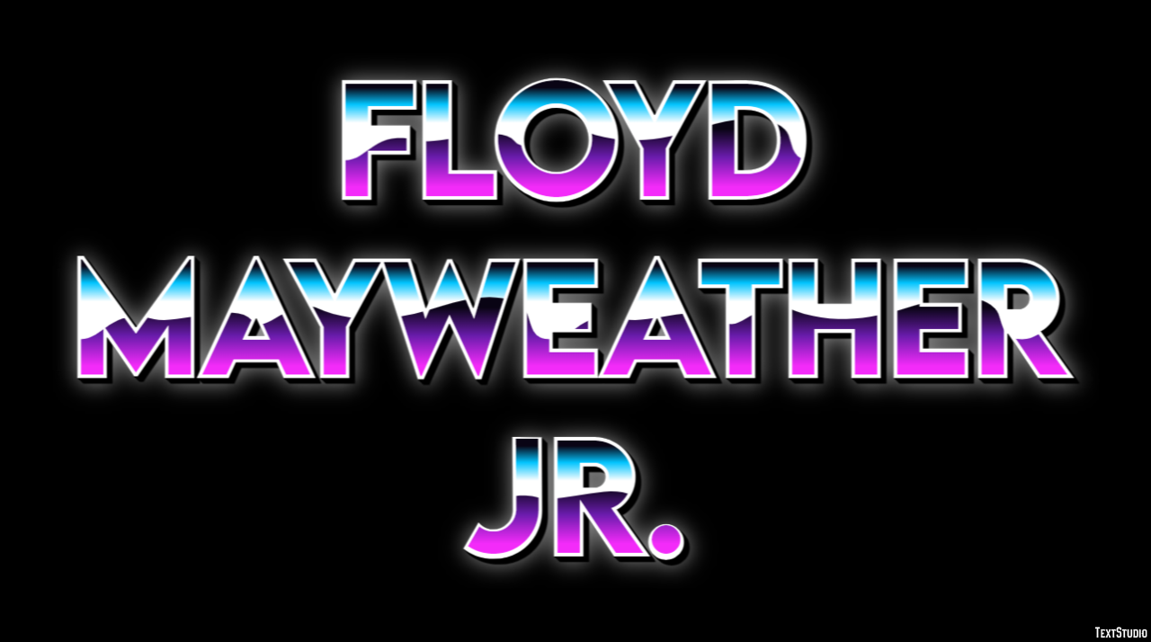 Floyd Mayweather Jr. Efeito de texto
