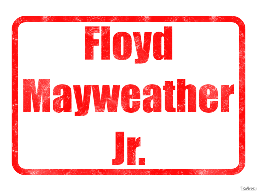 Floyd Mayweather Jr. Efeito do texto