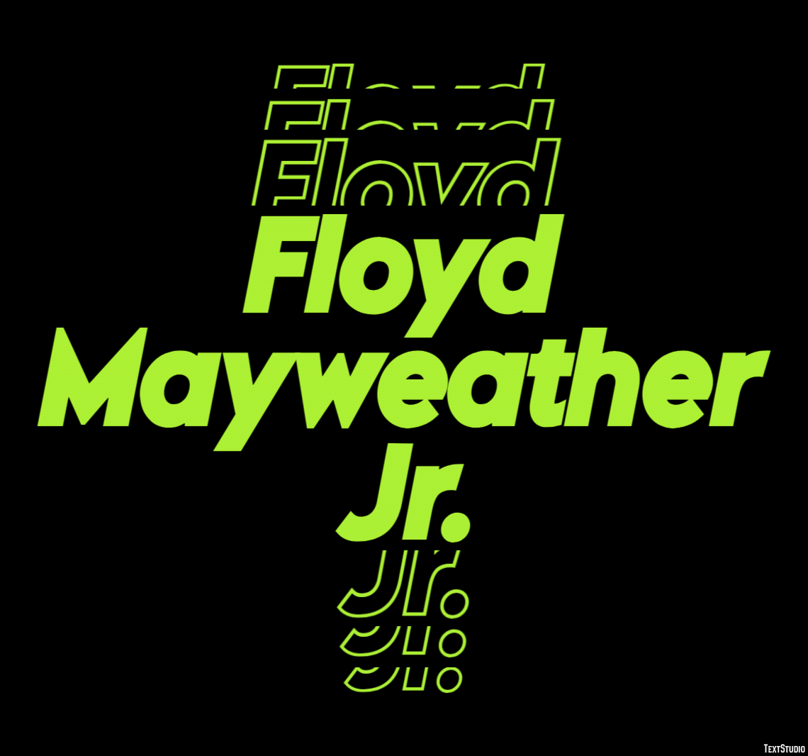Floyd Mayweather Jr. Efeito de texto