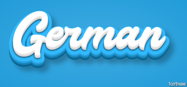 German Text Effect