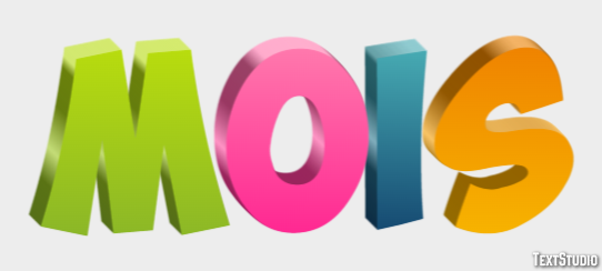 Mois Effet de Texte