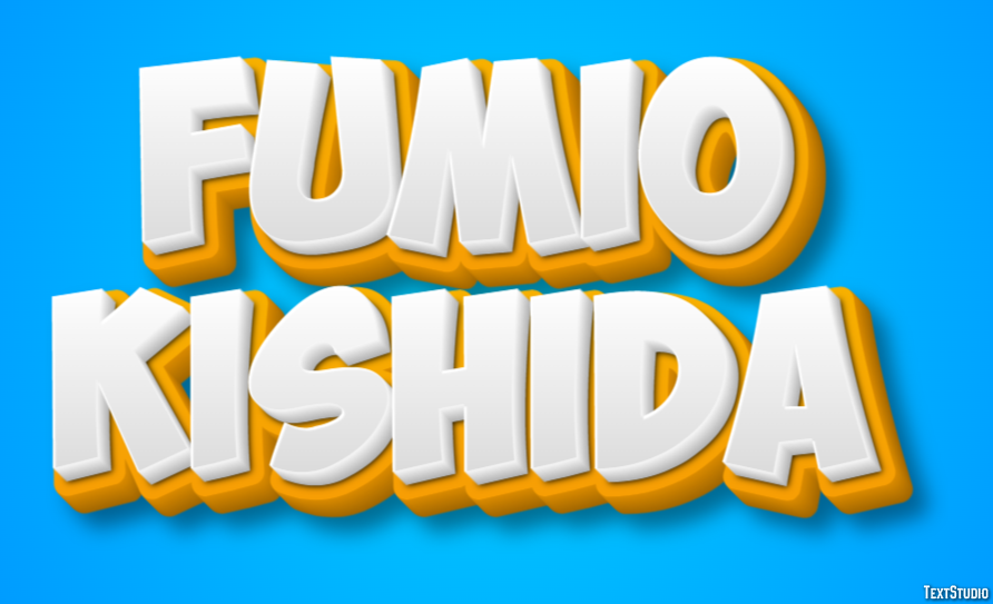 Fumio Kishida Efeito do texto