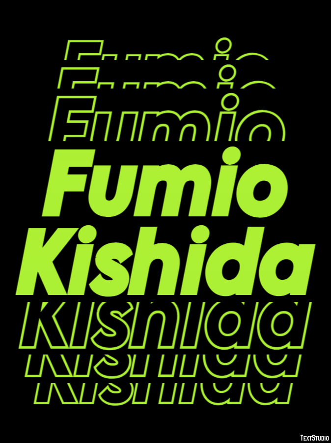 Fumio Kishida Efeito do texto