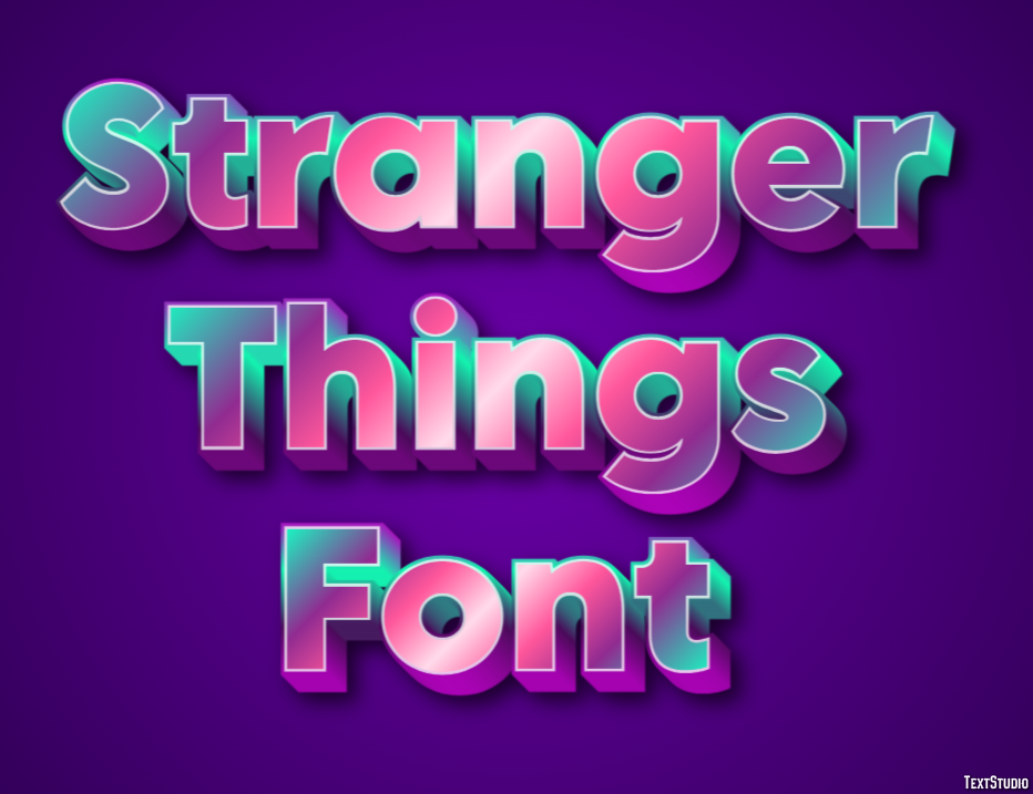 Stranger Things Font Text Effect