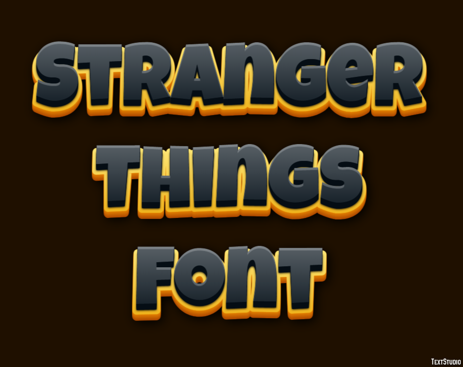 Stranger Things Font Text Effect