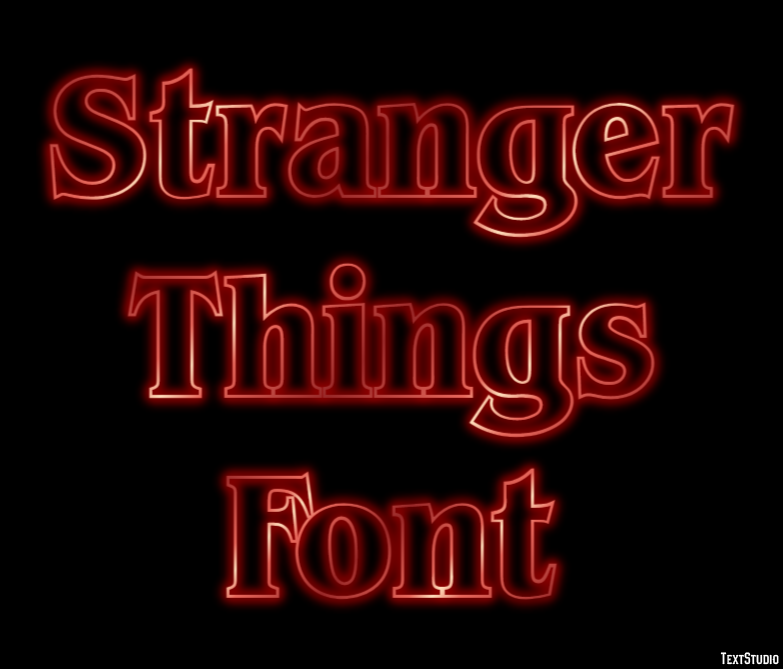 Stranger Things Font Text Effect
