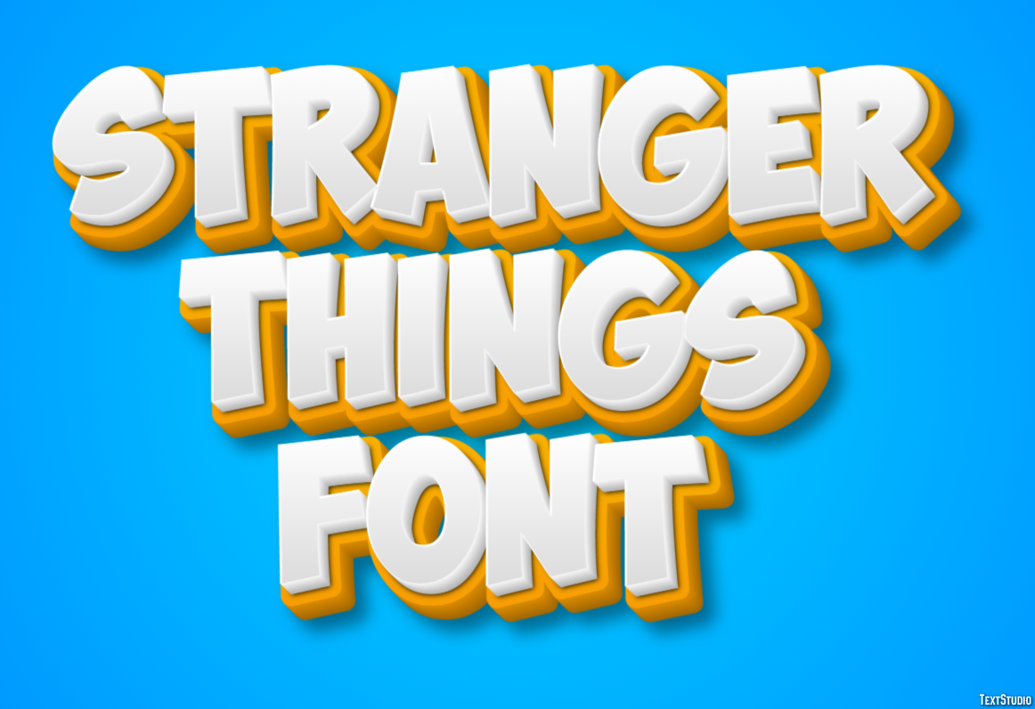 Stranger Things Font Text Effect
