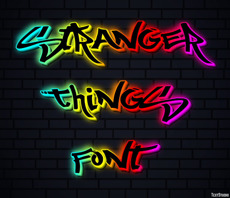 Stranger Things Font Text Effect