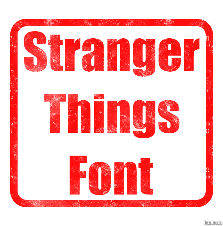 Stranger Things Font Text Effect