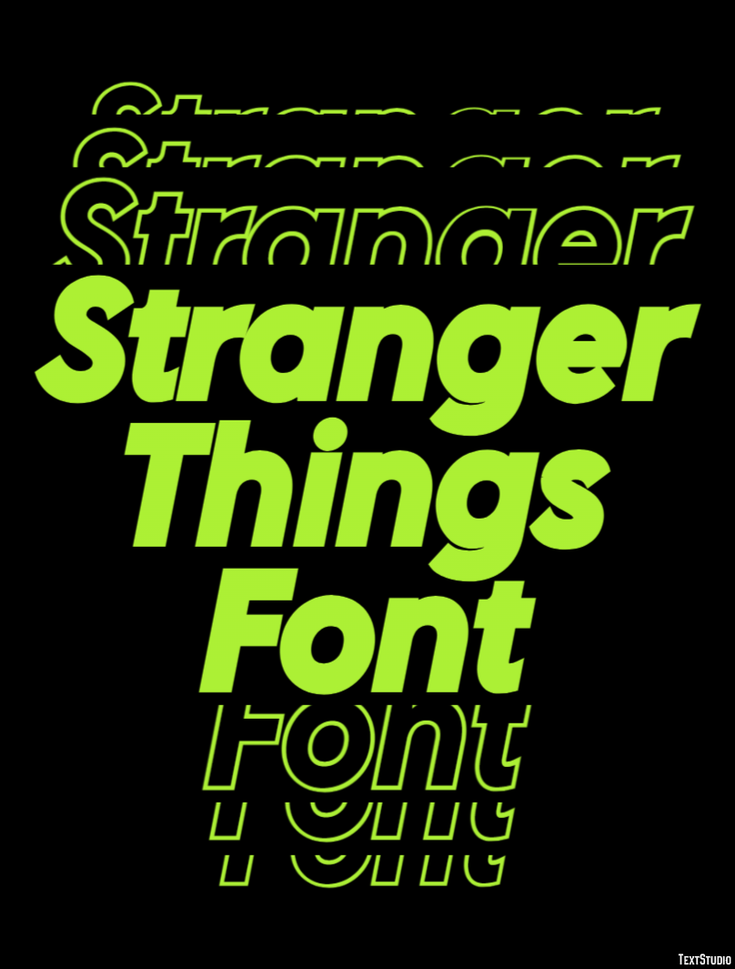 Stranger Things Font Text Effect