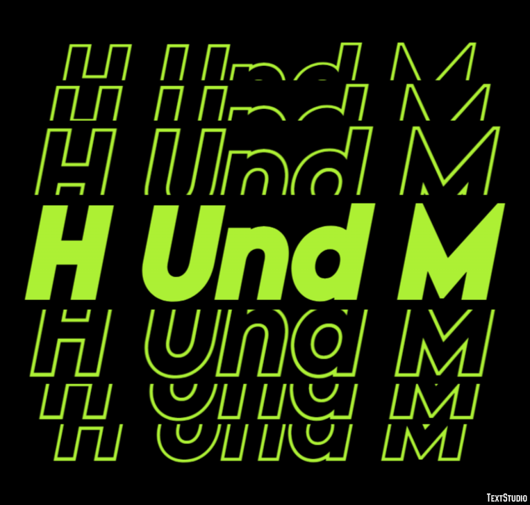 H Und M Efeito de texto