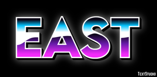 East Efeito de texto