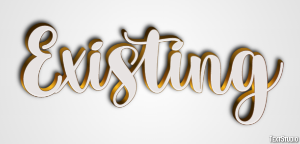 Existing Text Effect