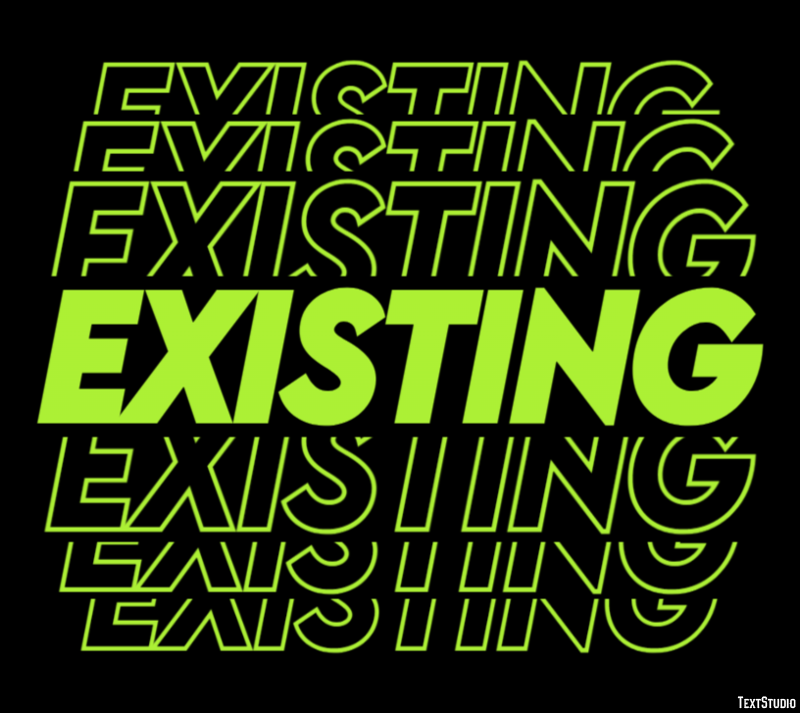 Existing Эффект текста