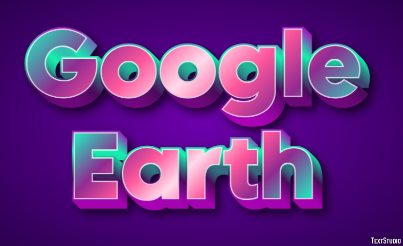 Google Earth Tekst Effect