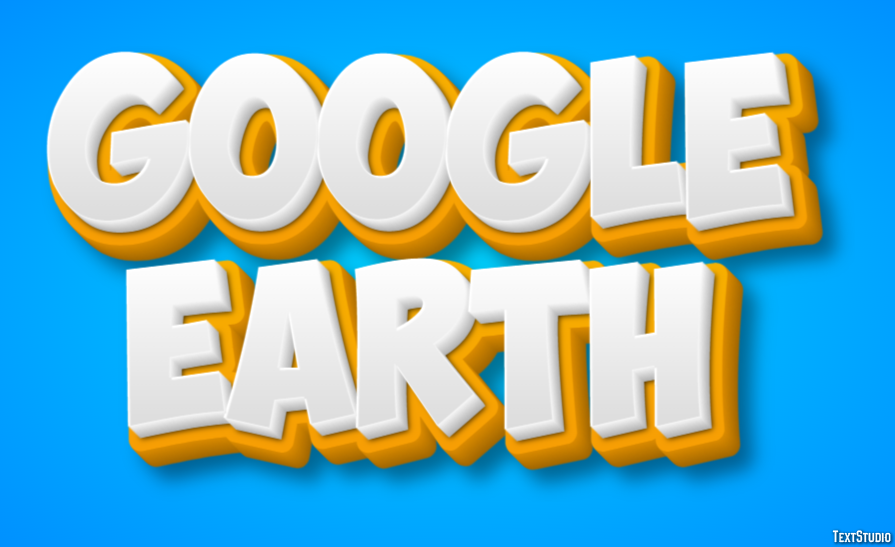 Google Earth Tekst Effect