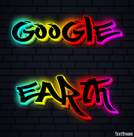 Google Earth Tekst Effect