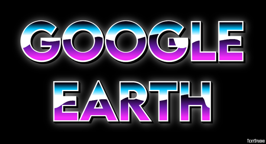 Google Earth Tekst Effect