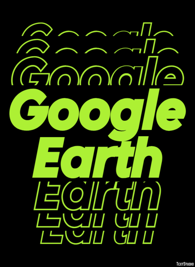 Google Earth Tekst Effect