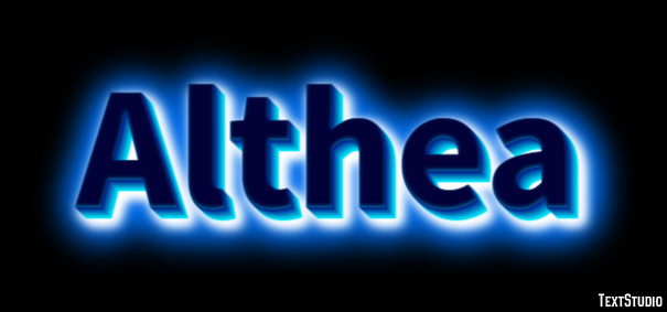 Althea Text effect