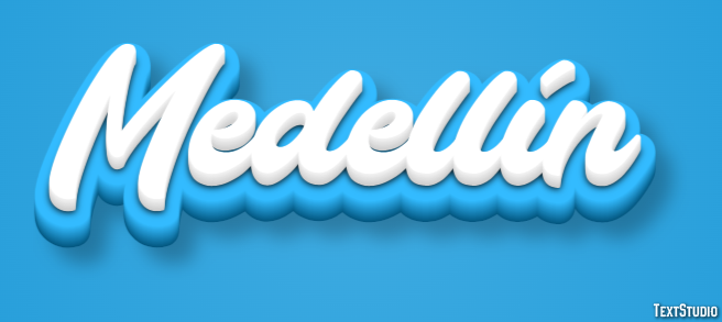 Medellín Эффект текста