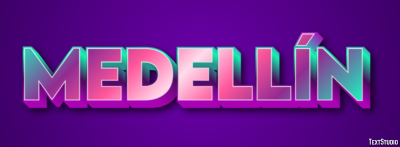 Medellín Эффект текста
