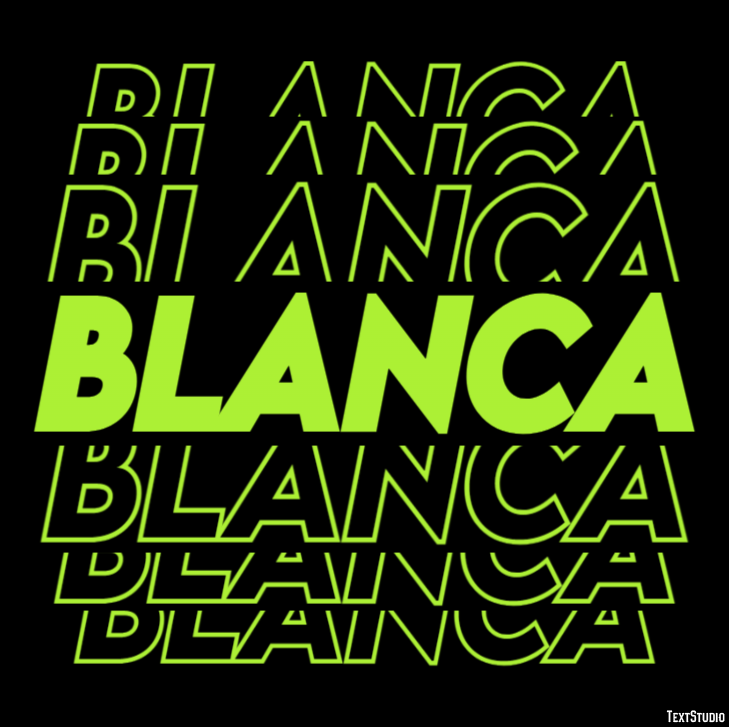 Blanca Efekt tekstowy