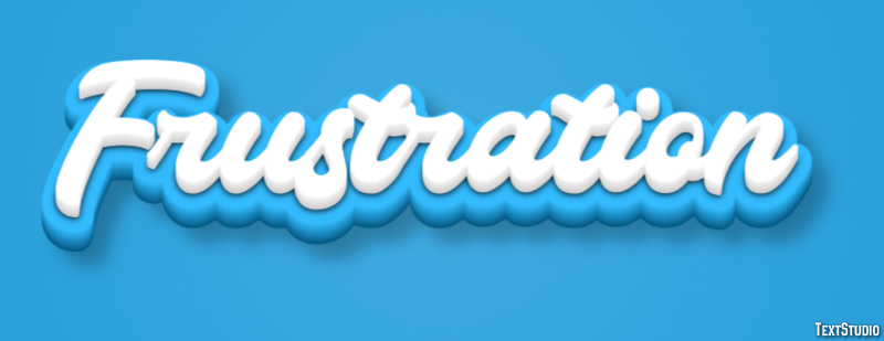 Frustration Efecto de Texto