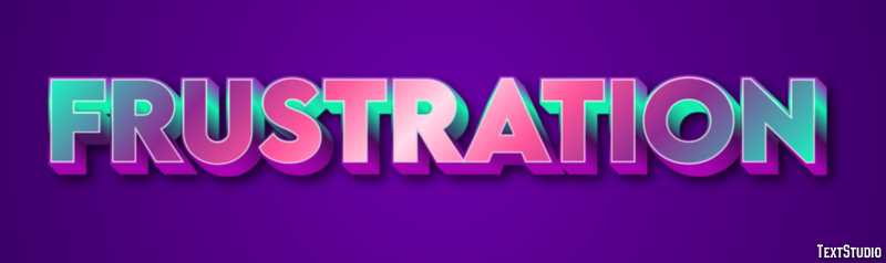 Frustration Efecto de Texto