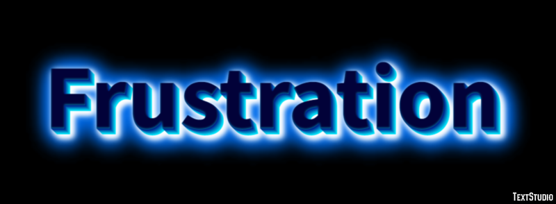 Frustration Texteffekt