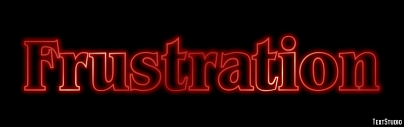 Frustration Efecto de Texto