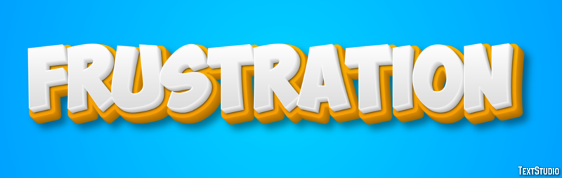Frustration Texteffekt
