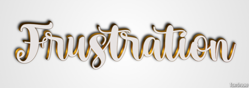 Frustration Text Effect