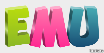 Emú Text effect