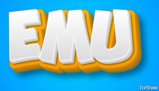 Emú Text effect