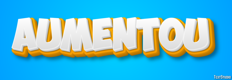 Aumentou Efeito de texto
