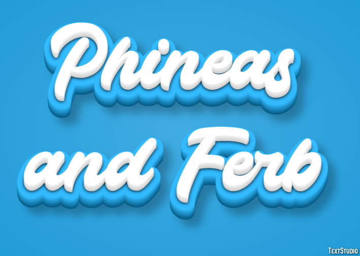 Phineas and Ferb Эффект текста
